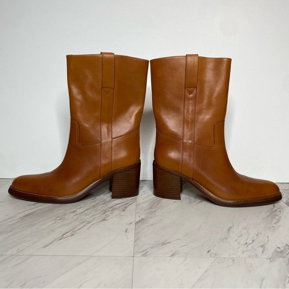 Jeffrey Campbell Desert Western Brown Leather Heeled Boot 8 1/2 - Picture 7 of 15